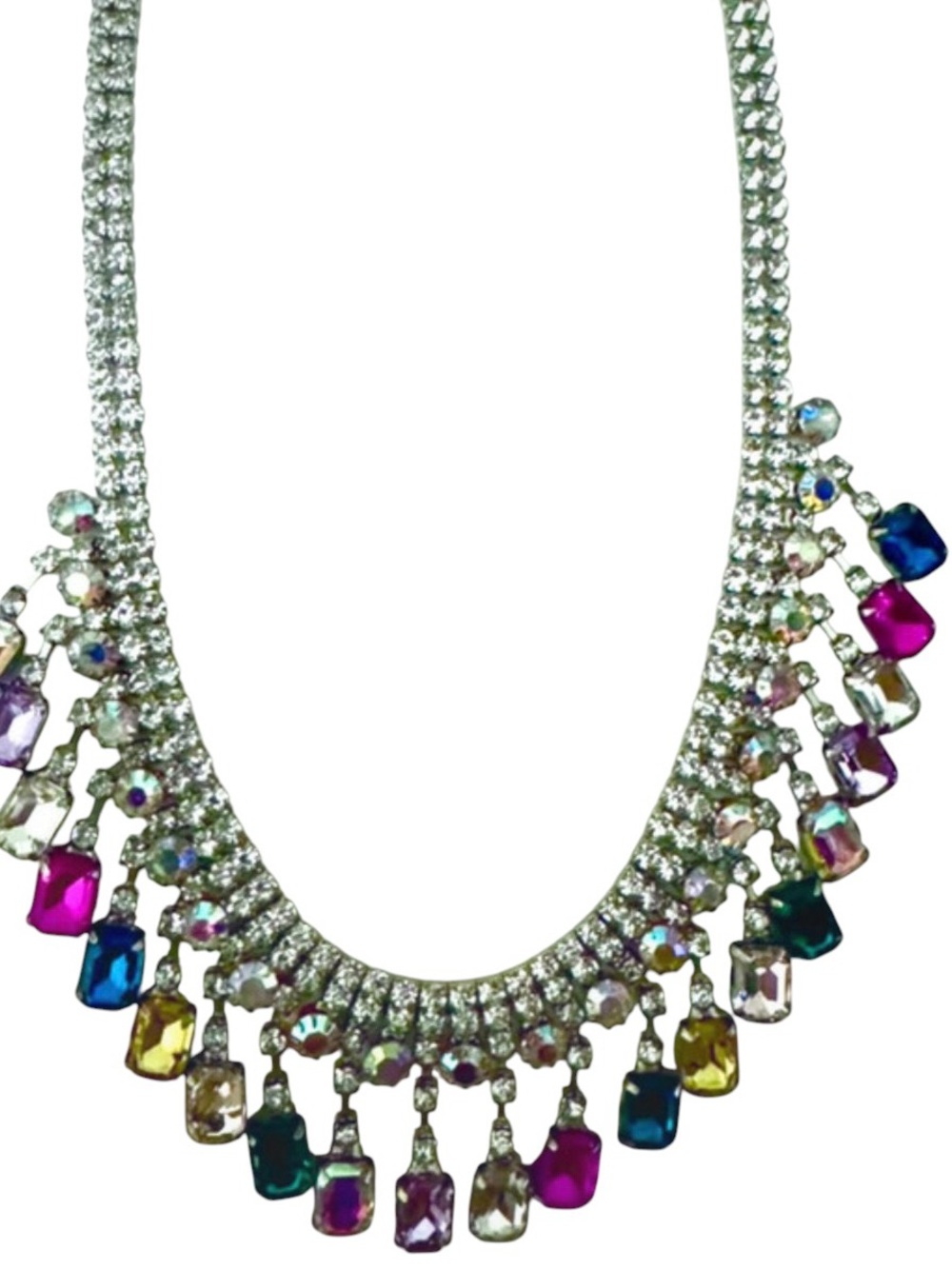 FEED ME GEMS: OG Multi-Color Rainbow Statement Necklace